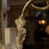 Carved Giltwood Candelabra on Later Faux Marble Base. French circa 1800