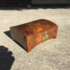 Garden Court Antiques, San Francisco 18th Century Walnut and Feather Banded Dome Top Box.