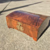 Garden Court Antiques, San Francisco 18th Century Walnut and Feather Banded Dome Top Box.