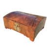 Garden Court Antiques, San Francisco 18th Century Walnut and Feather Banded Dome Top Box.