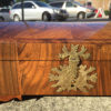 Garden Court Antiques, San Francisco 18th Century Walnut and Feather Banded Dome Top Box.