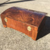 Garden Court Antiques, San Francisco 18th Century Walnut and Feather Banded Dome Top Box.