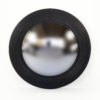 Black Painted Round Fluted Bull's-Eye Convex Mirror, English 20th Century.