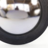 Black Painted Round Fluted Mirror Frame With Convex Mirror, English 20th Century.