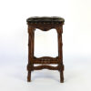 Arts And Crafts Period Square Stool Upholstered In Tufted Dark Leather, English, Circa 1880.