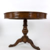 Italian Walnut Round Pedestal Base Center Table With A Concave Hexagonal Parquetry Inlay, Circa 1860