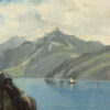 Oil On Canvas Painting Of A River Scene In Northern Italy, Signed “A. Toscani 1928”.