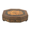Penwork Games Box Decorated With Assorted Playing Cards On The Lid, English Circa 1840-50
