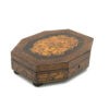 Penwork Games Box Decorated With Assorted Playing Cards On The Lid, English Circa 1840-50