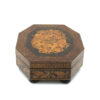 Penwork Games Box Decorated With Assorted Playing Cards On The Lid, English Circa 1840-50