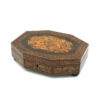 Penwork Games Box Decorated With Assorted Playing Cards On The Lid, English Circa 1840-50