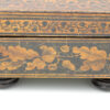 Penwork Games Box Decorated With Assorted Playing Cards On The Lid, English Circa 1840-50
