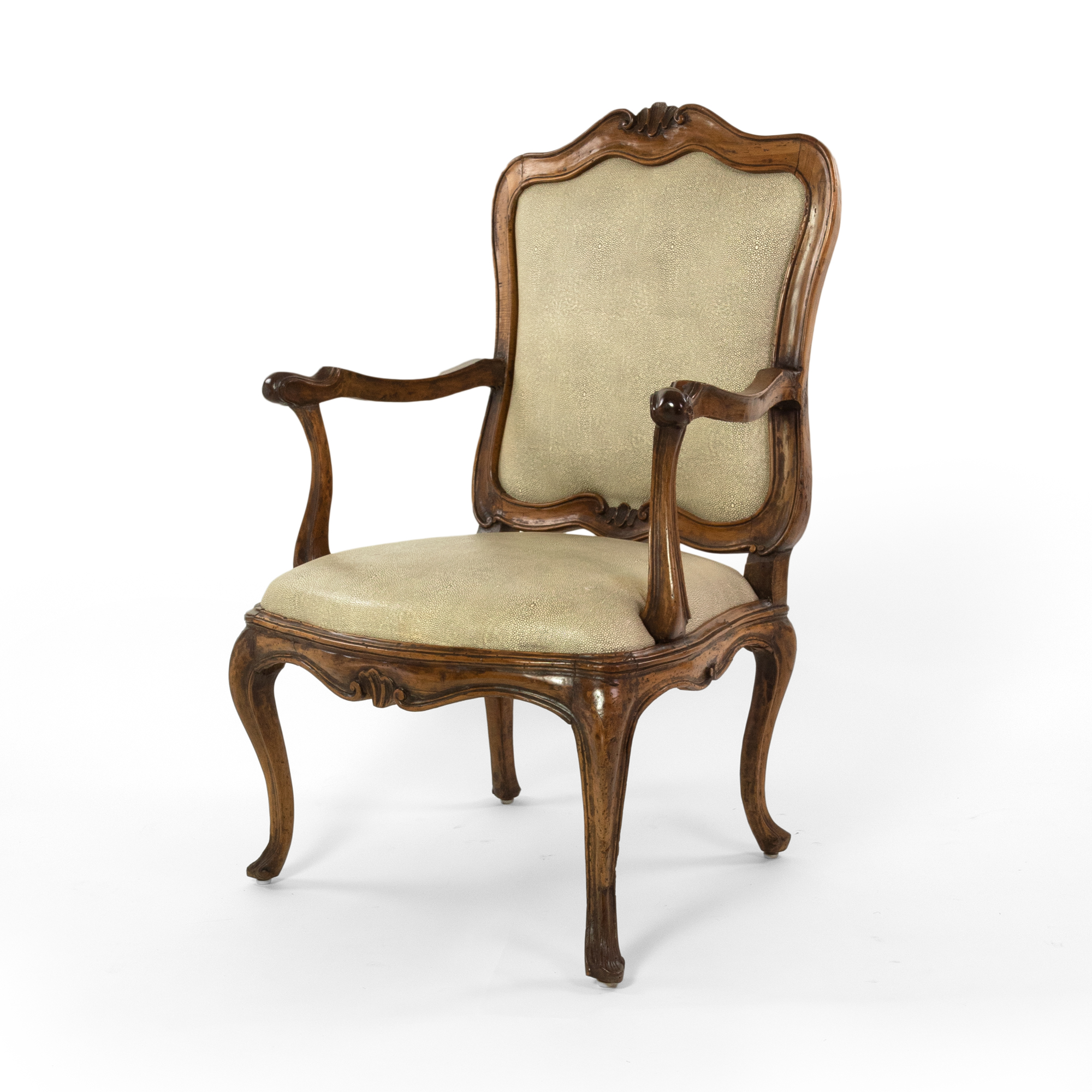 Louis XV French Walnut Fauteuil Embroidered Armchairs, Set of Two - Ski  Country Antiques & Home