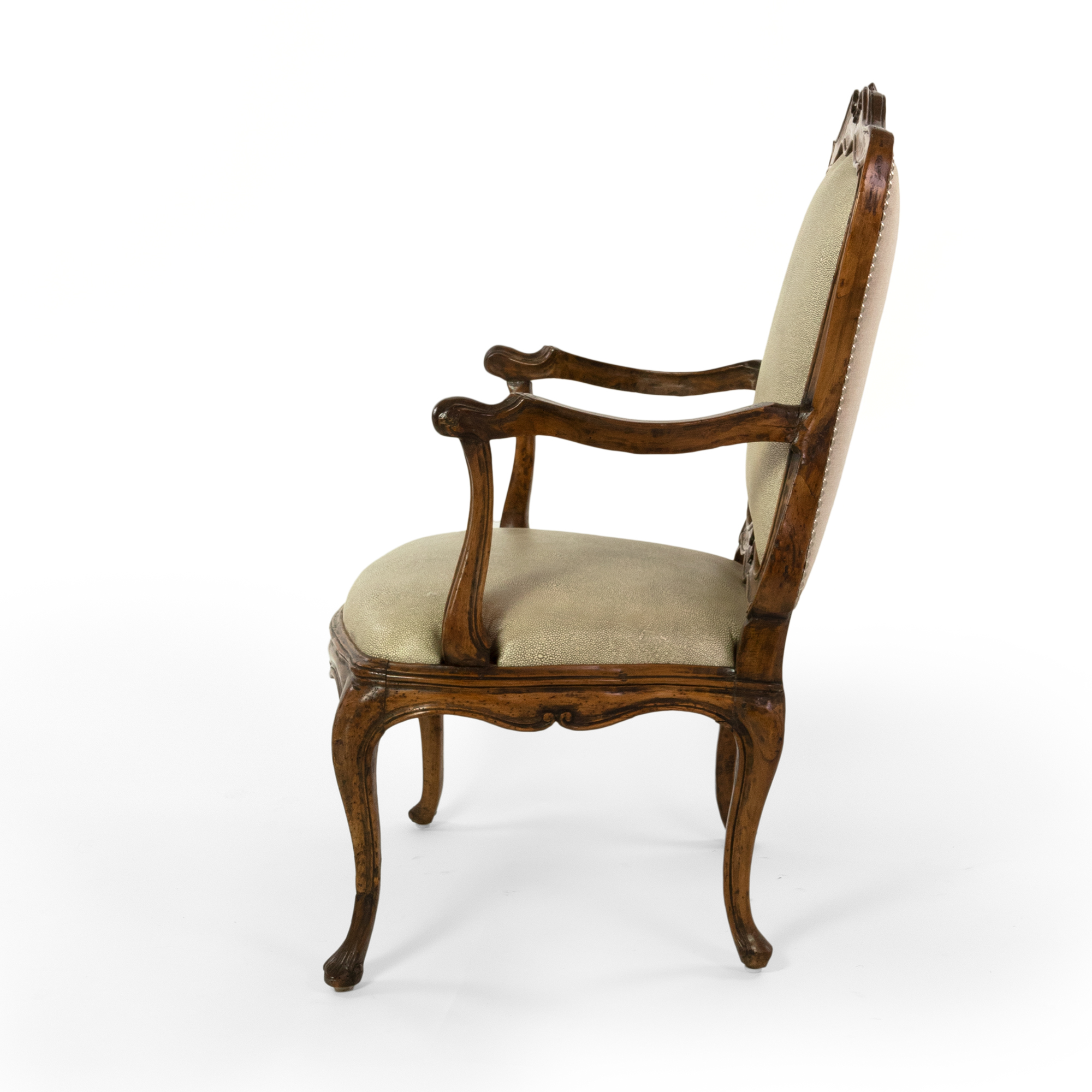 Louis XV Style Walnut Highback Chair — Sonty Johns' Antiques