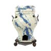 A Continental Faience Portable Stove And Cover, Late 18th/19th Century