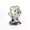 A Continental Faience Portable Stove And Cover, Late 18th/19th Century