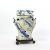 A Continental Faience Portable Stove And Cover, Late 18th/19th Century