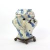 A Continental Faience Portable Stove And Cover, Late 18th/19th Century