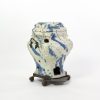 A Continental Faience Portable Stove And Cover, Late 18th/19th Century