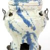 A Continental Faience Portable Stove And Cover, Late 18th/19th Century
