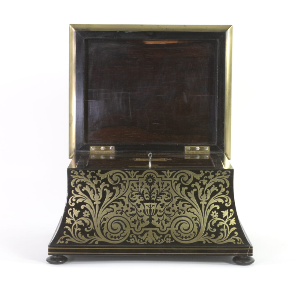 Opulent Ebony And Brass Boulle Marquetry Stationery Box, George IV ...