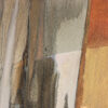 Mid Modern Abstract Painting, Oil-On-Board In Simple Maple Frame, American 1970’s.