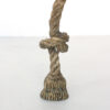 Napoleon III Solid Brass “Knotted Rope” Occasional Table with Glass Top, French circa 1885