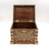 Extraordinary Pair Of Anglo-Indian Brass Inlaid Hardwood Boxes, made For An English Market India, Circa 1890.