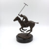 Patinated Bronze Model Of A Polo Player On Horseback, American 20th Century.