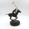 Patinated Bronze Model Of A Polo Player On Horseback, American 20th Century.