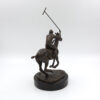 Patinated Bronze Model Of A Polo Player On Horseback, American 20th Century.