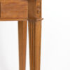 Pair Of Neoclassical Style Side Tables With Single Drawer Black With Embossed Leather Inset Tops American 20th Century