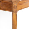 Pair Of Neoclassical Style Side Tables With Single Drawer Black With Embossed Leather Inset Tops American 20th Century