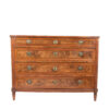 Handsome Italian Walnut Neoclassical Four Drawer Commode, Circa 1780.