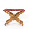 n Italian Elaborately Carved Giltwood X-Frame Stool, Circa 1780.