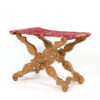 n Italian Elaborately Carved Giltwood X-Frame Stool, Circa 1780.
