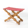 n Italian Elaborately Carved Giltwood X-Frame Stool, Circa 1780.