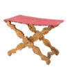 n Italian Elaborately Carved Giltwood X-Frame Stool, Circa 1780.