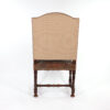 French Baroque Style Walnut Fauteuil Upholstered In Embossed Leather, Circa 1800