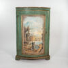Painted Italian Bowfront Corner Cupboard, Circa 1780.