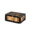 Anglo Indian Ebony and porcupine quill box with sliding top, Circa 1880 Box B
