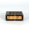 Anglo Indian Ebony and porcupine quill box with sliding top, Circa 1880. Box C