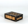 Anglo Indian Ebony and porcupine quill box with sliding top, Circa 1880. Box C