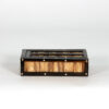 Anglo Indian Ebony and porcupine quill box with sliding top, Circa 1880. Box D