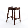 Saddle Seat Stool With Turned Legs, English, Circa 1880.