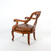 A Sculptural Carved, Open Arm, Lyre Back Armchair, English Circa 1850.