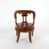 A Sculptural Carved, Open Arm, Lyre Back Armchair, English Circa 1850.