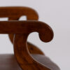 A Sculptural Carved, Open Arm, Lyre Back Armchair, English Circa 1850.