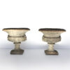 Pair Of Terra Cotta Pedestal Urns, English Circa 1900