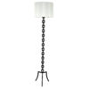 Black Painted Iron Floor Lamp With Tripod Base Recently Re-Wired, French Circa 1950.